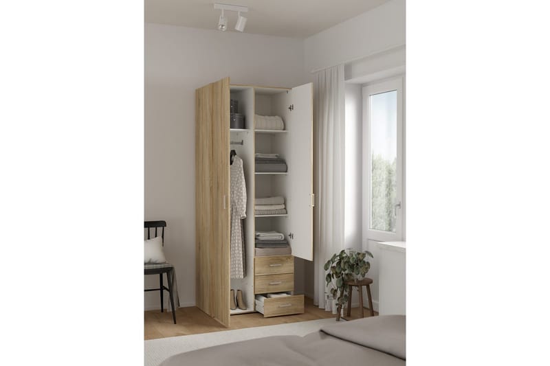 Space Garderob 78x200 cm - Natur - Förvaring - Klädförvaring - Garderob & garderobssystem