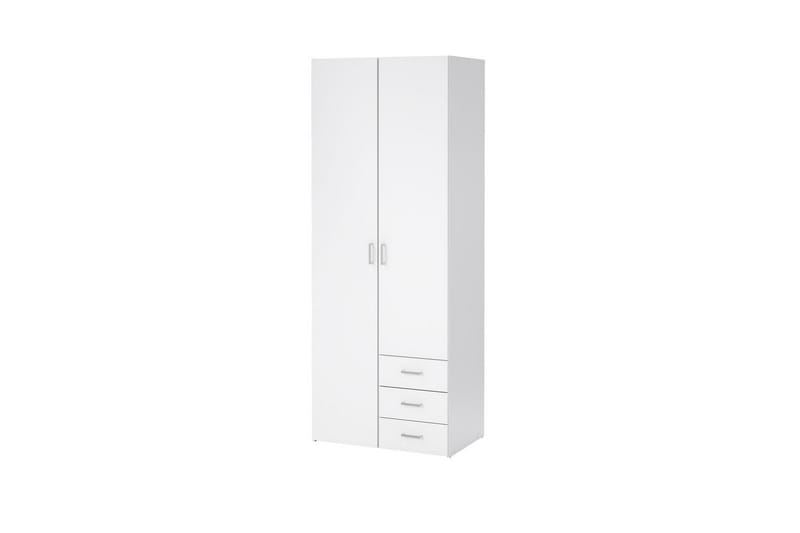Space Garderob 78x200 cm - Vit - Förvaring - Klädförvaring - Garderob & garderobssystem