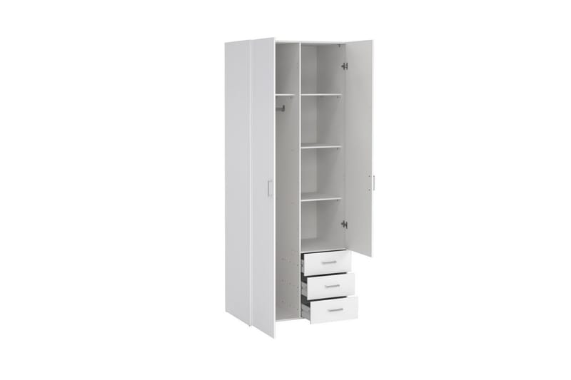 Space Garderob 78x200 cm - Vit - Förvaring - Klädförvaring - Garderob & garderobssystem