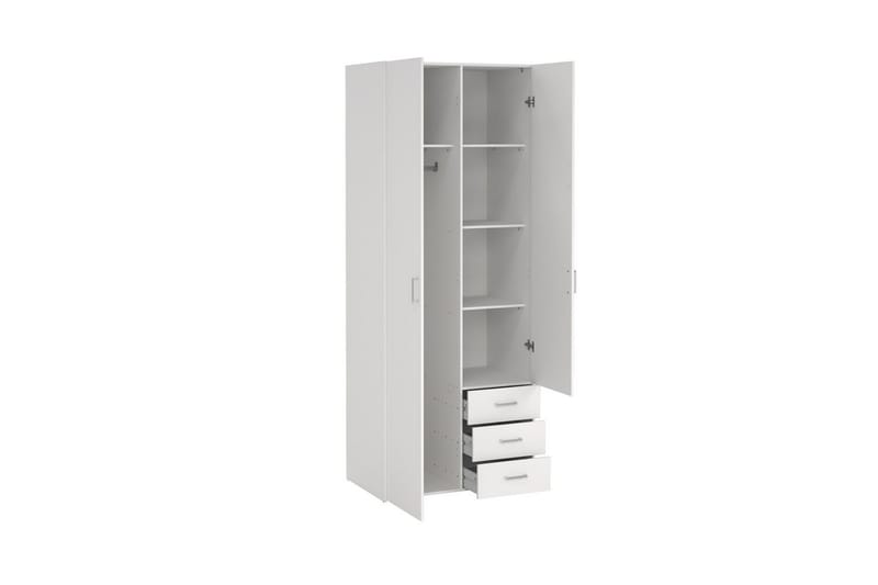 Space Garderob 78x200 cm - Vit - Förvaring - Klädförvaring - Garderob & garderobssystem
