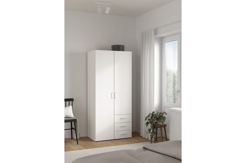 Space Garderobdsskåp 78x175 cm - Vit - Förvaring - Klädförvaring - Garderob & garderobssystem - Klädskåp & fristående garderob