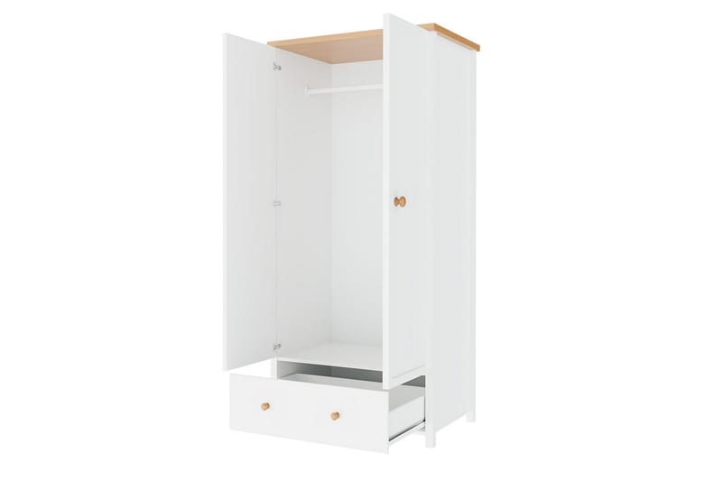 Story Garderob 85x52x196 cm - Vit - Förvaring - Klädförvaring - Garderob & garderobssystem