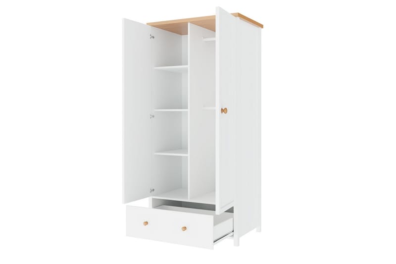 Story Garderob 85x52x196 cm - Vit - Förvaring - Klädförvaring - Garderob & garderobssystem