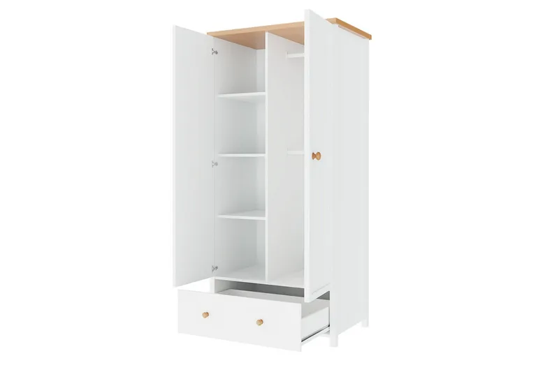 Story Garderob 85x52x196 cm - Vit - Förvaring - Klädförvaring - Garderob & garderobssystem