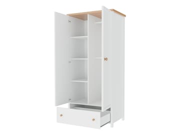 Storys garderob 85x187 cm - Beige, ek - Förvaring - Klädförvaring - Garderob & garderobssystem - Klädskåp & fristående garderob