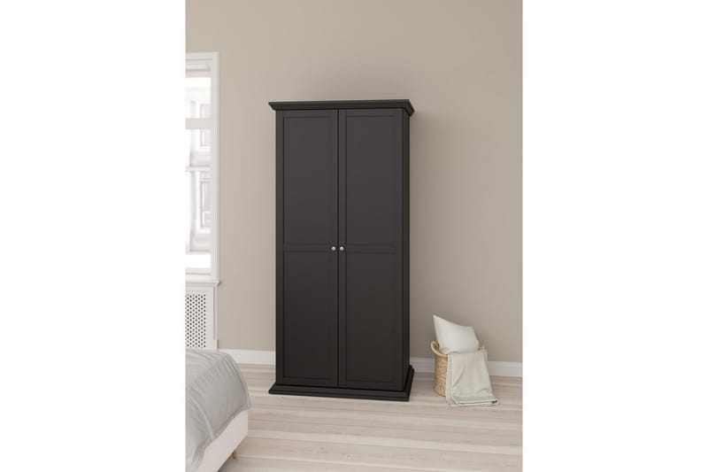 Suneta Garderob 96x200 cm - Svart - Förvaring - Klädförvaring - Garderob & garderobssystem