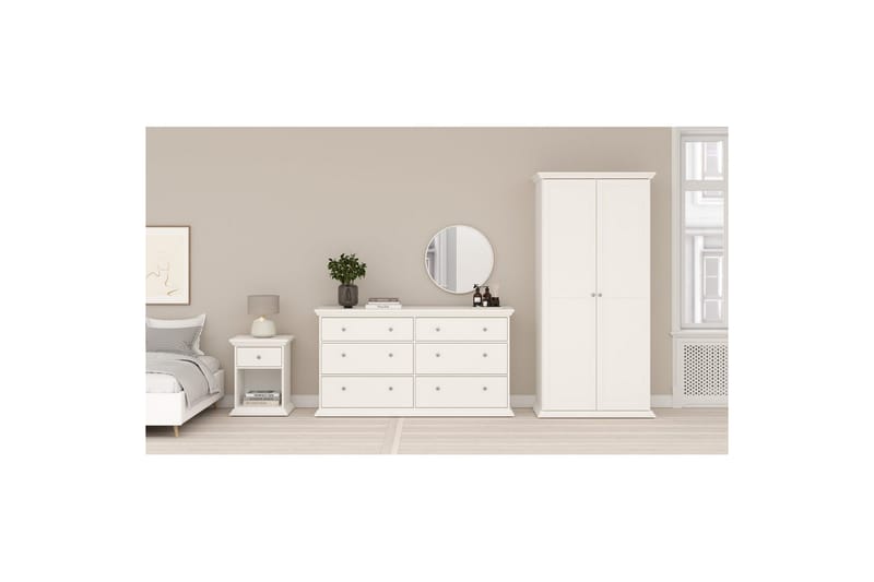 Suneta Garderob 96x200 cm - Vit - Förvaring - Klädförvaring - Garderob & garderobssystem