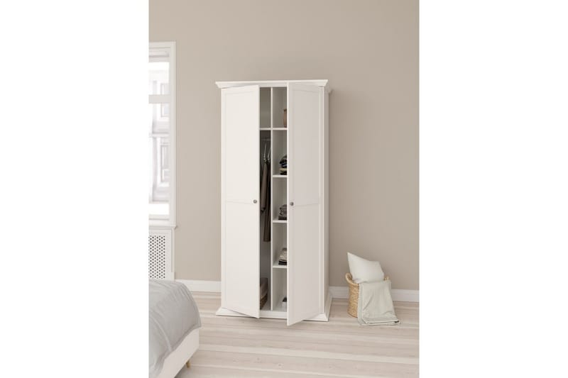 Suneta Garderob 96x200 cm - Vit - Förvaring - Klädförvaring - Garderob & garderobssystem