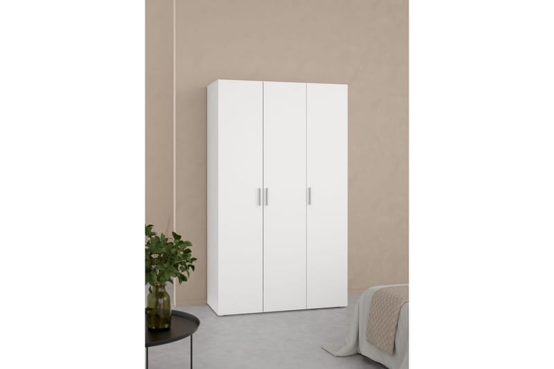 Suntia Garderob 118x201 cm - Vit - Förvaring - Klädförvaring - Garderob & garderobssystem
