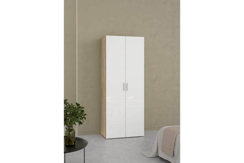 Suntia Garderob 79x201 cm - Vit - Förvaring - Klädförvaring - Garderob & garderobssystem