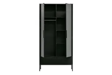 Swichor Garderob 180 cm - Svart - Förvaring - Klädförvaring - Garderob & garderobssystem