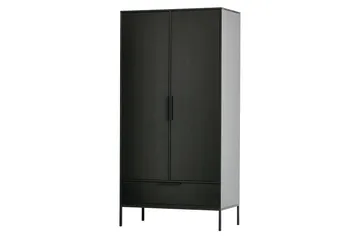 Swichor Garderob 180 cm - Svart - Förvaring - Klädförvaring - Garderob & garderobssystem