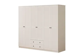 Sylvenor Garderob 210x184 cm - Matt Vit - Förvaring - Klädförvaring - Garderob & garderobssystem