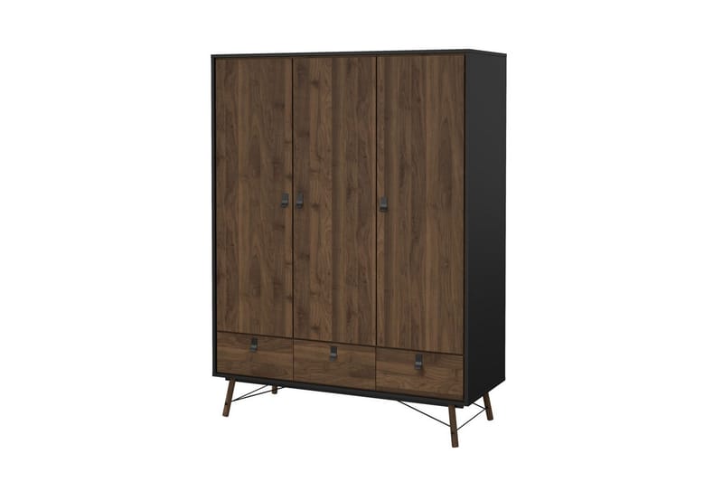 Tadami Garderob 150x200 cm - Svart/Natur - Förvaring - Klädförvaring - Garderob & garderobssystem