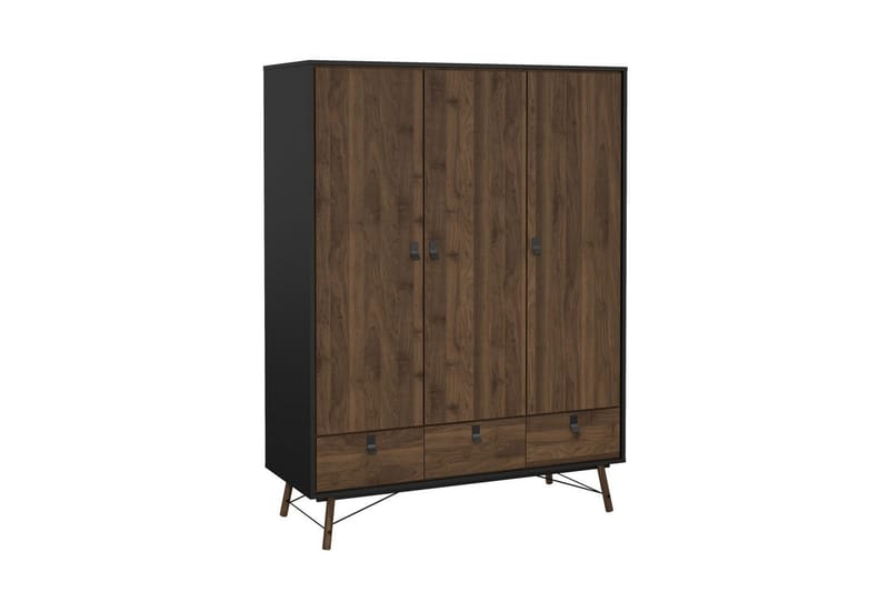 Tadami Garderob 150x200 cm - Svart/Natur - Förvaring - Klädförvaring - Garderob & garderobssystem