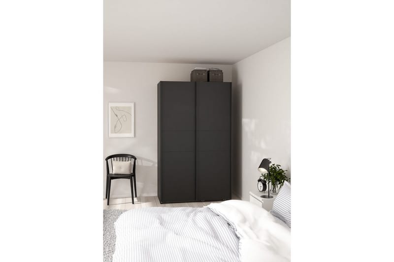 Takeru Garderob 119x200 cm - Svart - Förvaring - Klädförvaring - Garderob & garderobssystem