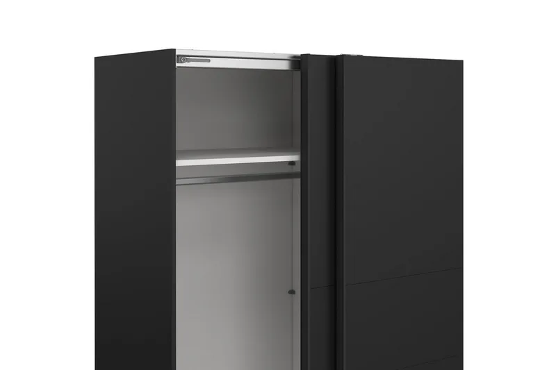 Takeru Garderob 179x200 cm - Svart - Förvaring - Klädförvaring - Garderob & garderobssystem