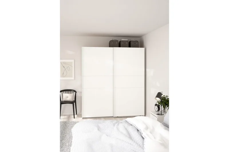 Takeru Garderob 179x200 cm - Vit - Förvaring - Klädförvaring - Garderob & garderobssystem