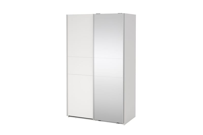 Takeru Garderob med Spegel 119x200 cm - Vit - Förvaring - Klädförvaring - Garderob & garderobssystem