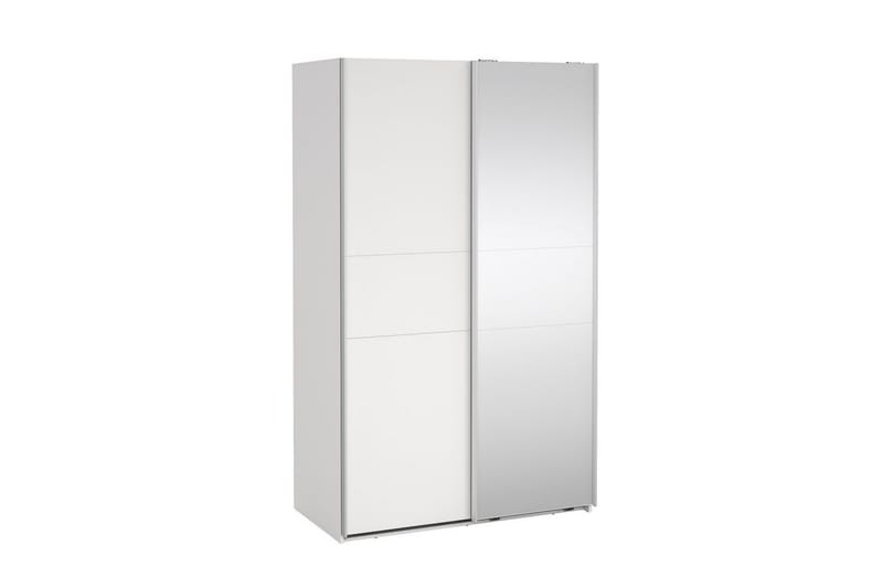 Takeru Garderob med Spegel 119x200 cm - Vit - Förvaring - Klädförvaring - Garderob & garderobssystem