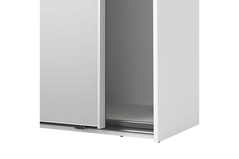 Takeru Garderob med Spegel 119x200 cm - Vit - Förvaring - Klädförvaring - Garderob & garderobssystem