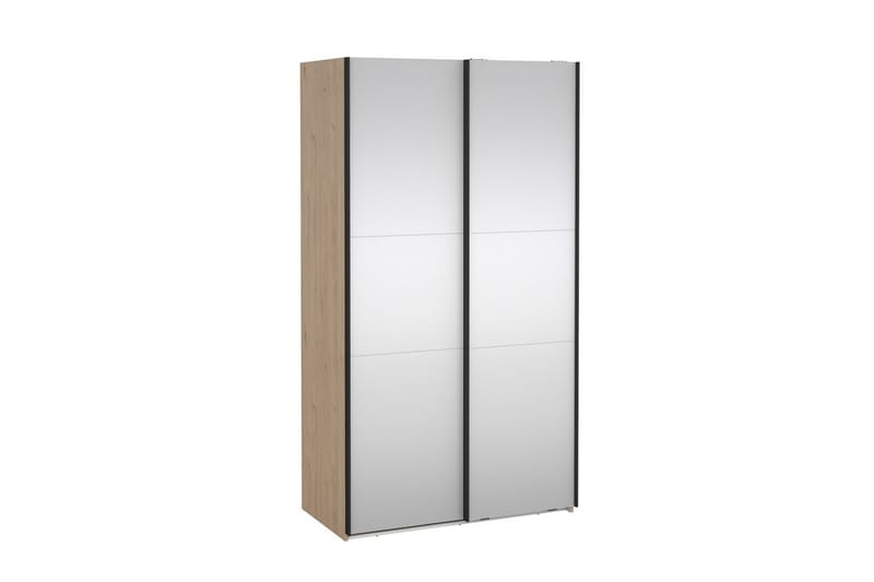 Takeru Garderob med Spegel 119x220 cm - Natur - Förvaring - Klädförvaring - Garderob & garderobssystem