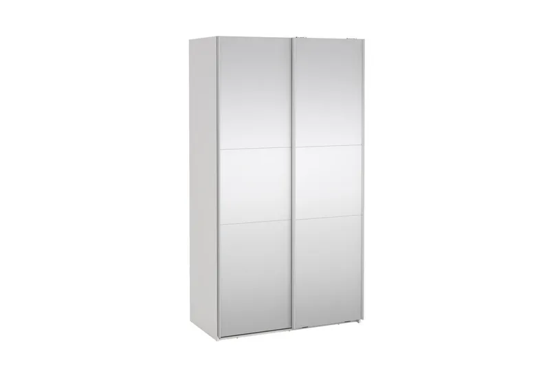 Takeru Garderob med Spegel 119x220 cm - Vit - Förvaring - Klädförvaring - Garderob & garderobssystem