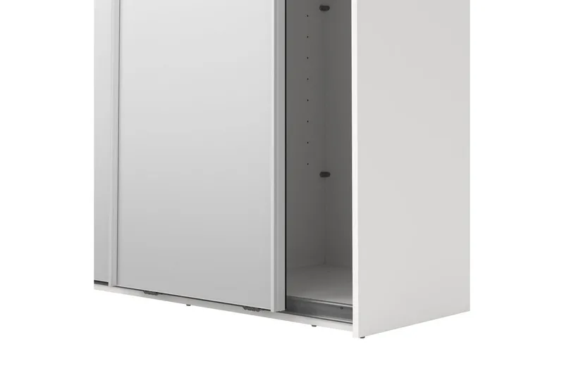 Takeru Garderob med Spegel 119x220 cm - Vit - Förvaring - Klädförvaring - Garderob & garderobssystem