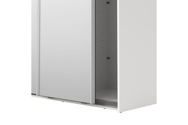 Takeru Garderob med Spegel 119x220 cm - Vit - Förvaring - Klädförvaring - Garderob & garderobssystem