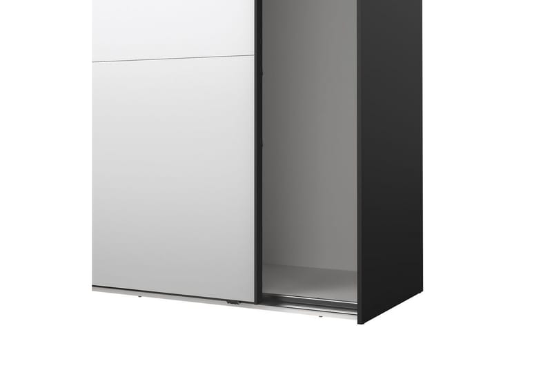 Takeru Garderob med Spegel 179x200 cm - Svart - Förvaring - Klädförvaring - Garderob & garderobssystem