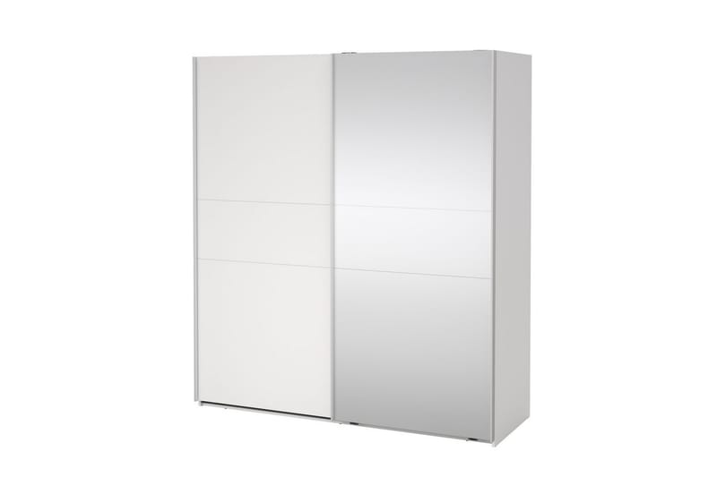 Takeru Garderob med Spegel 179x200 cm - Vit - Förvaring - Klädförvaring - Garderob & garderobssystem