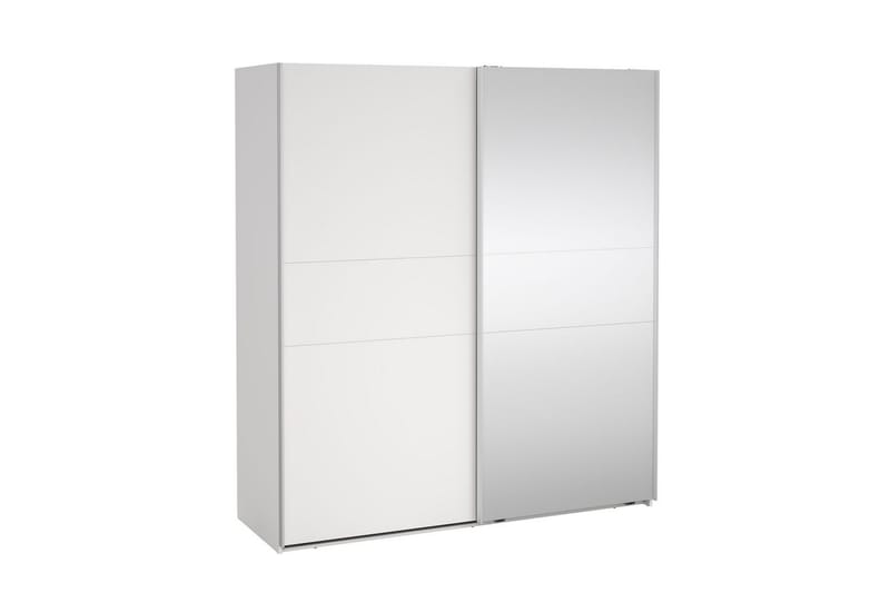 Takeru Garderob med Spegel 179x200 cm - Vit - Förvaring - Klädförvaring - Garderob & garderobssystem
