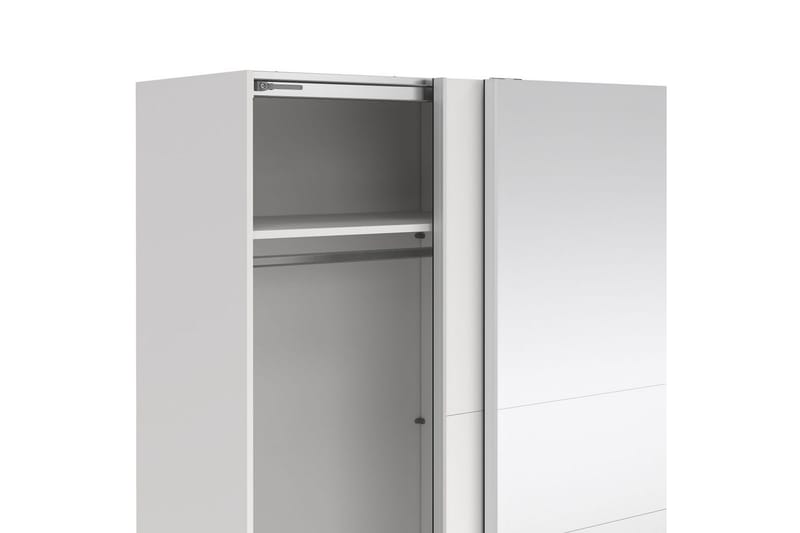Takeru Garderob med Spegel 179x200 cm - Vit - Förvaring - Klädförvaring - Garderob & garderobssystem