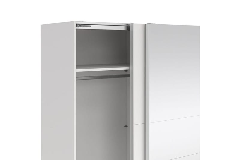 Takeru Garderob med Spegel 179x200 cm - Vit - Förvaring - Klädförvaring - Garderob & garderobssystem