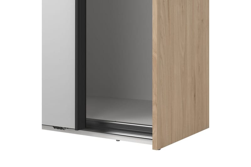 Takeru Garderob med Spegel 179x220 cm - Natur - Förvaring - Klädförvaring - Garderob & garderobssystem