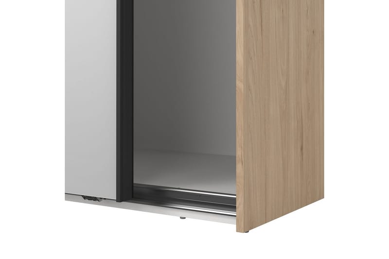 Takeru Garderob med Spegel 179x220 cm - Natur - Förvaring - Klädförvaring - Garderob & garderobssystem