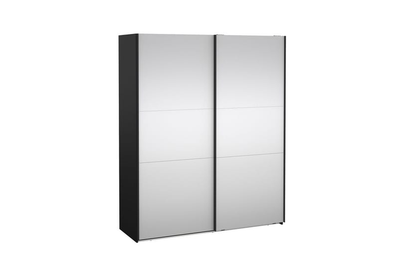 Takeru Garderob med Spegel 179x220 cm - Svart - Förvaring - Klädförvaring - Garderob & garderobssystem