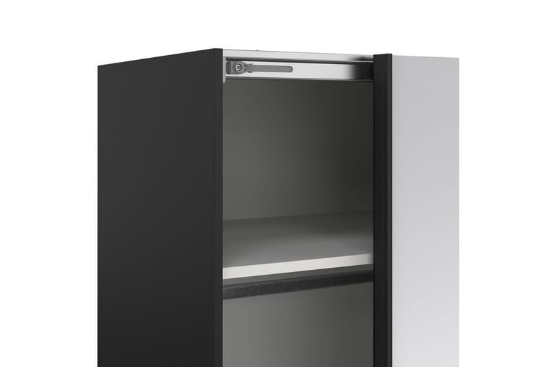 Takeru Garderob med Spegel 179x220 cm - Svart - Förvaring - Klädförvaring - Garderob & garderobssystem