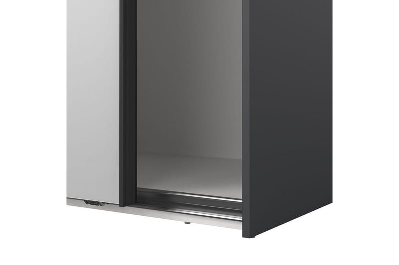 Takeru Garderob med Spegel 179x220 cm - Svart - Förvaring - Klädförvaring - Garderob & garderobssystem
