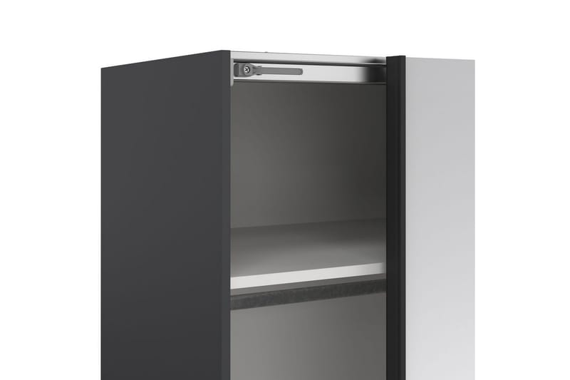 Takeru Garderob med Spegel 179x220 cm - Svart - Förvaring - Klädförvaring - Garderob & garderobssystem