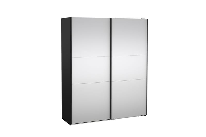 Takeru Garderob med Spegel 179x220 cm - Svart - Förvaring - Klädförvaring - Garderob & garderobssystem
