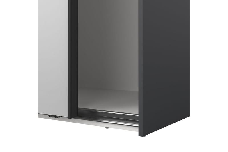 Takeru Garderob med Spegel 179x220 cm - Svart - Förvaring - Klädförvaring - Garderob & garderobssystem
