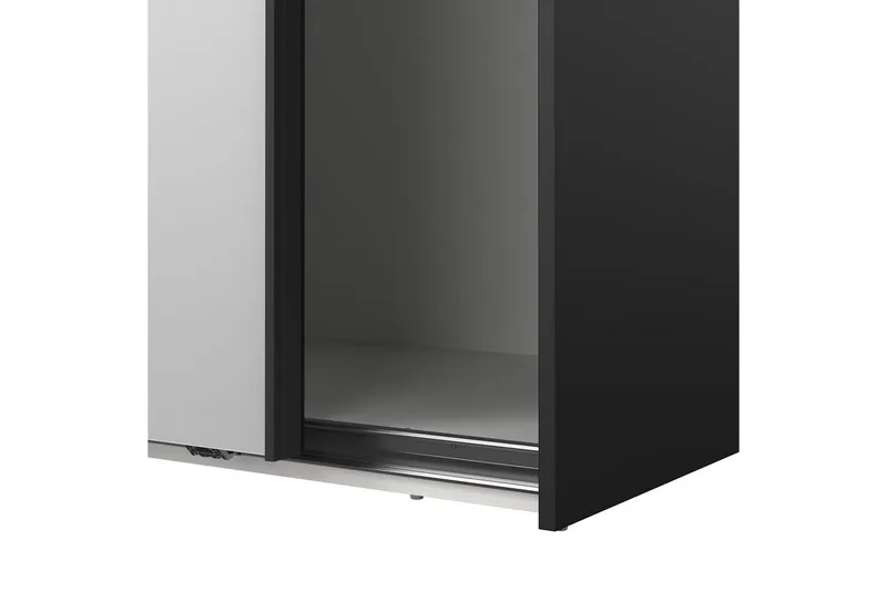 Takeru Garderob med Spegel 179x220 cm - Svart - Förvaring - Klädförvaring - Garderob & garderobssystem