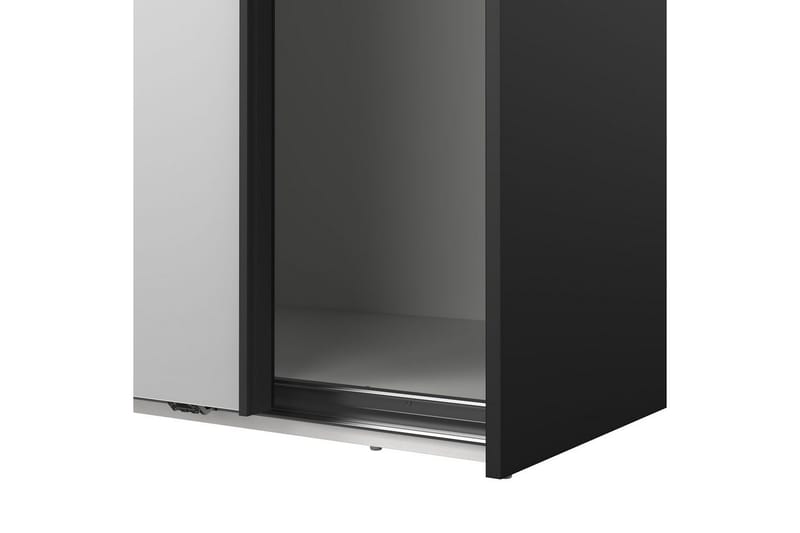 Takeru Garderob med Spegel 179x220 cm - Svart - Förvaring - Klädförvaring - Garderob & garderobssystem