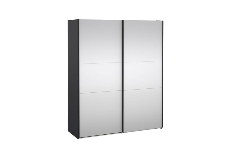 Takeru Garderob med Spegel 179x220 cm - Svart - Förvaring - Klädförvaring - Garderob & garderobssystem