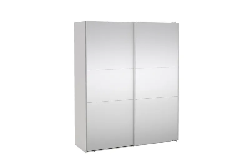 Takeru Garderob med Spegel 179x220 cm - Vit - Förvaring - Klädförvaring - Garderob & garderobssystem