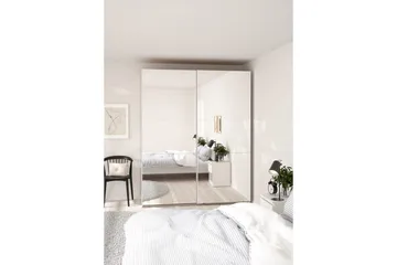 Takeru Garderob med Spegel 179x220 cm - Vit - Förvaring - Klädförvaring - Garderob & garderobssystem