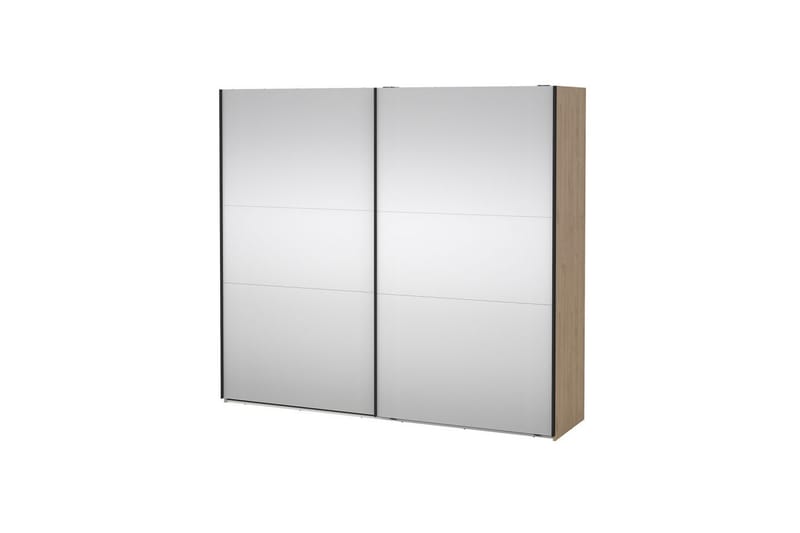 Takeru Garderob med Spegel 244x220 cm - Natur - Förvaring - Klädförvaring - Garderob & garderobssystem