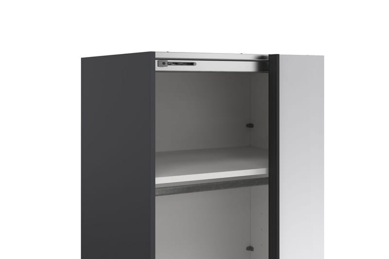 Takeru Garderob med Spegel 244x220 cm - Svart - Förvaring - Klädförvaring - Garderob & garderobssystem