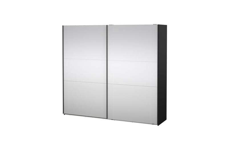 Takeru Garderob med Spegel 244x220 cm - Svart - Förvaring - Klädförvaring - Garderob & garderobssystem